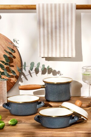 Rustic Midi 4 Piece Cookware Set Indigo 12 Cm 600. 15. 01. 2775 - Emsan