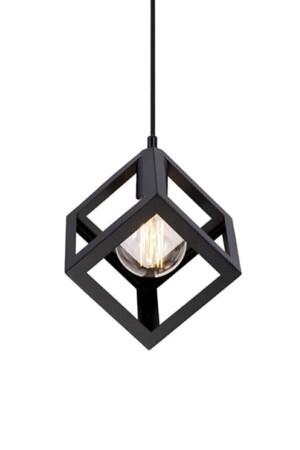 Rustic Retro Model Geometric Pendant Lamp Metal Cube Chandelier - Lambadar