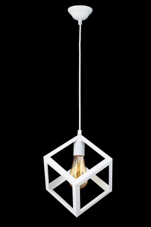 Rustic Retro Model Geometric Pendant Lamp Metal Cube Chandelier - Lambadar