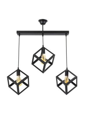 Rustic Retro Model Geometric Pendant Lamp Metal Cube Chandelier LMBDR35283DD - Lambadar