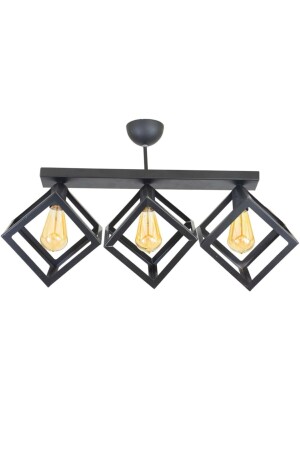 Rustic Retro Model Geometric Plafonier Metal Cube Chandelier LMBDR35291 - Lambadar