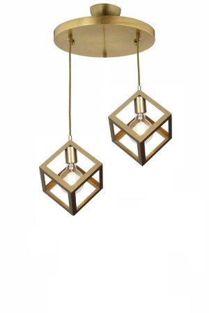 Rustikales Retro-Modell, geometrische Hängelampe, Metallwürfel-Kronleuchter, LMBDR35282 - Lambadar