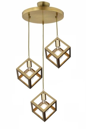 Rustikales Retro-Modell, geometrische Hängelampe, Metallwürfel-Kronleuchter, LMBDR35283 - Lambadar