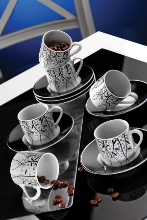 Rüya 12-teiliges Kaffeetassen-Set für 6 Personen 7041 RU12KT4307041 - Kütahya Porselen