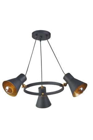 Rüzgar 3 Piece Living Room - Kitchen - Cafe Retro Rustic Modern Articulated Black Metal Chandelier 260120211 - Modavize