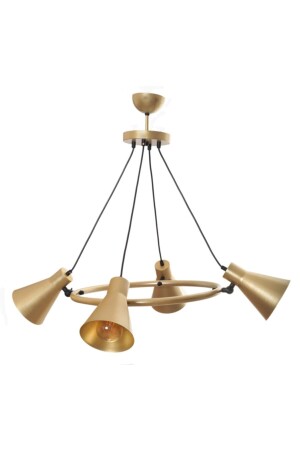 Rüzgar 4-Piece Living Room - Kitchen - Cafe Retro Rustic Articulated Gold Metal Chandelier 260120215 - Modavize