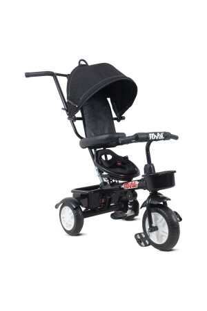 MNZ-Rv501 الدراجة المضادة الدراجة الأطفال على ثلاث عجلات مع مراقبة الآباء الأسود RV501 - Rival