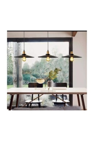 S Tisch-Retro-Metall-Pendelleuchte, Kronleuchter, dreireihig, 120 cm, Breite 40 cm, MYL000973 - demet habek mylights