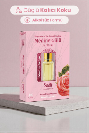 SAAFİ Medine Gülü Kokusu - 3 ml Alkolsüz Esans - Halal