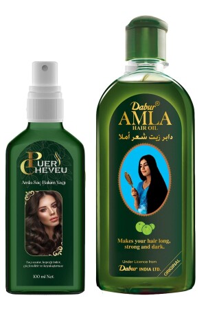 Sac Bakim Yagi 200 Ml - Puer Cheveu Amla Sac Bakim Yagi 100 Ml Sprey - Dabur Amla