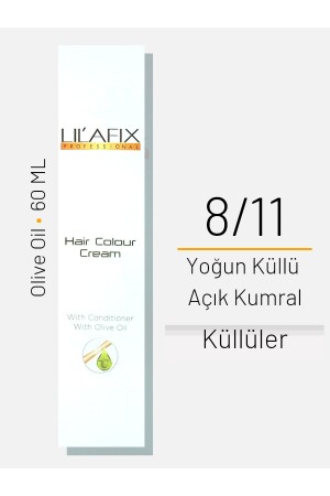 Haarfärbemittel Nr. 8/11 Intense Ashy Light Auburn 60 ml - Lilafix