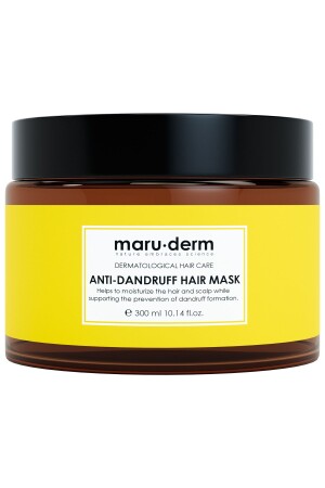 Saç Maskesi Kepeğe Karşı Etkili Saç Maskesi 300 ML Normal-Yağlı Saçlar Vegan - Maru.Derm