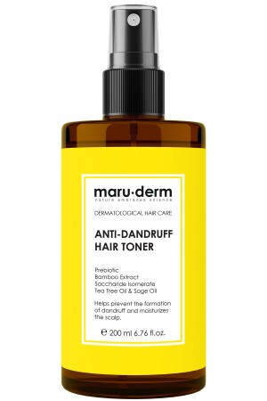 Saç Tonik Kepeğe Karşı Etkili Saç Toniği 200 ML Normal-Yağlı Saçlar Vegan - Maru.Derm