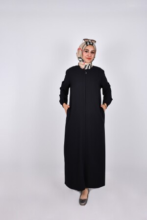 Sade Günlük Tam Boy Gizli Patlı Ferace - Oktayusta Collection