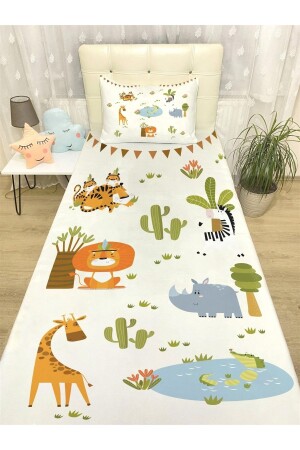 Safari Park Patterned Bedspread and Pillowcase evortu1552 - Evpanya