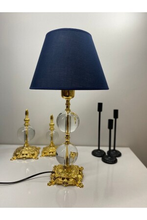 Safderun Series Crystal Glass 2 Ball Lampshade, Table Lamp, Lux Lampshade, Home Gift Lampshade Lux zamaktektop2li - asellus