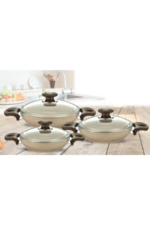 Safran 6-teiliges Granit-Omelette-Set - Gülsan