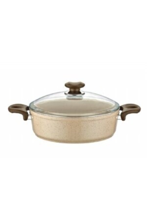 Safran Granite 28 Cm Flat Pot - Gülsan