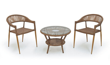 Saga Rattan Çay Seti - Cadde Yıldız