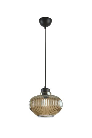 Sahra Modern Design Smoked Glass Living Room - Kitchen - Cafe Single Chandelier SAHRATEKLIBAL - Modavize