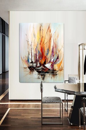 Sailboats in the Harbor Canvas Print 70x100 Cm YLKNLRLMDN017 - ColorVision
