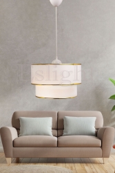 Sakız Modern Single Pendant Lamp Chandelier Cream-Gold K47 KC-SK01A - Abralight