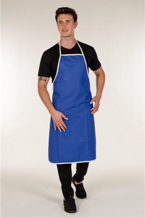 Saks Blue Oilcloth Kitchen Dish Apron PVC 1. 20 Meters - Mert Giyim