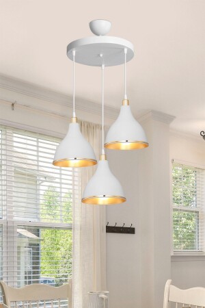 Salda 3-Piece Chandelier White Dining Room Living Room Kitchen Bedroom Living Room Entrance TYC00847818886 - lumenistanbul