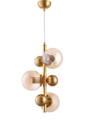 Salkım 3 Piece Gold (YELLOW) Plated Pendant Lamp Modern Chandelier - Çakır Avize 6900 - Çakır Aydınlatma