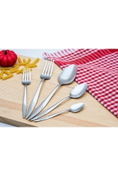 Cluster 30 Pieces Stainless Steel Boxed Dowry/Hosting Fork & Spoon Set for 6 Persons GKS2320 - Gökdil