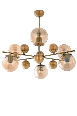 Salkım 6-Piece Antique Yellow Pendant Lamp Chandelier - Çakır Avize 7540 - Çakır Aydınlatma