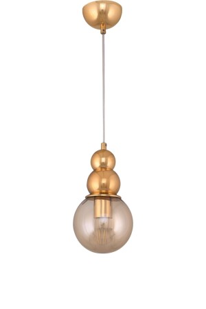 Salkım Single Honey Glass Gold (Yellow) Pendant Lamp Çakır Chandelier 7540-1 - Çakır Aydınlatma
