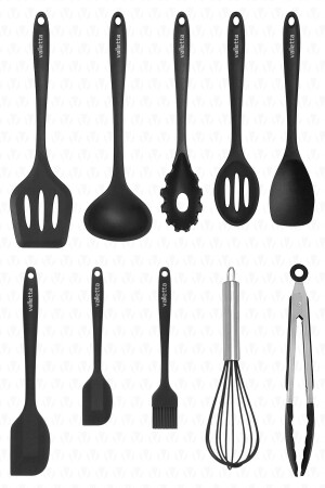 Salvatore 10 Piece Spatula Set Black - Valletta