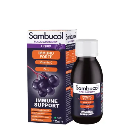 Sambucol Immuno Forte Liquid (120 ml, Black Elderberry) - Sambucol