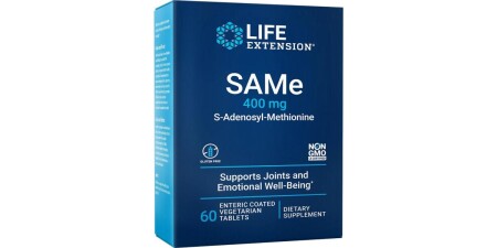 SAMe S-Adenozil-Metiyonin, 400 mg - 60 enterik kaplı tablet - Life Extension