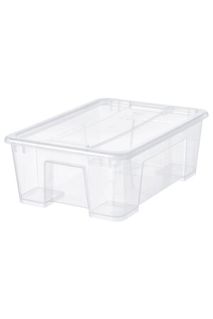 Samla 39x28x14 Cm 11 Lt Transparent Storage Box with Lid 69440836 - IKEA