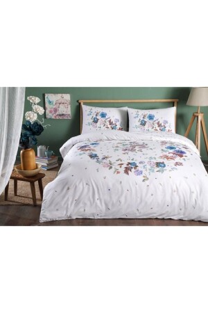 Sander Blue Duvet Cover Set Single 8682475040877 - Taç
