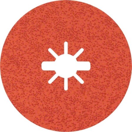 Sanding disc BOSCH Expert R782 Prisma Ceramic X-LOCK Fibre Disc, 125mm, 22.23mm, G 36, 5pcs. - Bosch Accessories