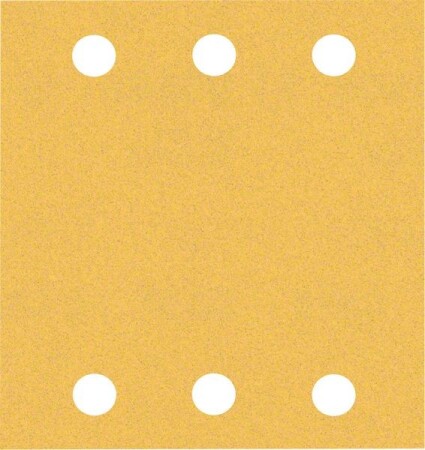 Sanding paper BOSCH Expert C470, for orbital sanders, 6 holes, 115x107mm, G120, 10pcs. - Bosch Accessories