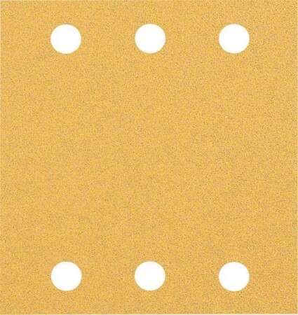 Sanding paper BOSCH Expert C470, for orbital sanders, 6 holes, 115x107mm, G80, 10pcs. - Bosch Accessories