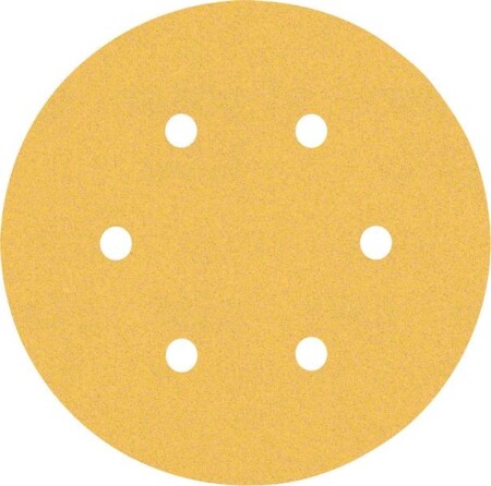 Sanding paper BOSCH Expert C470, for orbital sanders, 6 holes, 150mm, G120, 5pcs. - Bosch Accessories