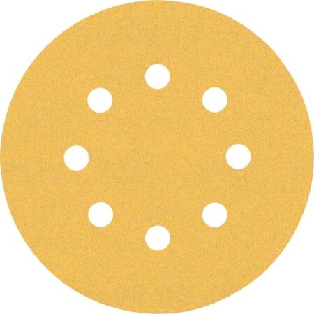 Sanding paper BOSCH Expert C470, for orbital sanders, 8 holes, 125mm, G120, 5pcs. - Bosch Accessories