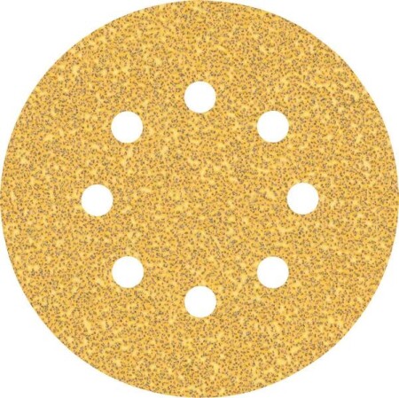 Sanding paper BOSCH Expert C470, for orbital sanders, 8 holes, 125mm, G40, 50pcs. - Bosch Accessories