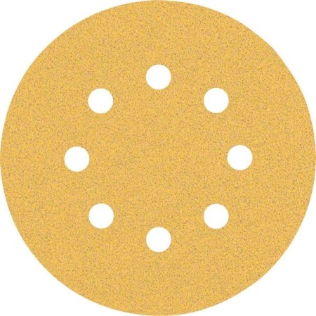 Sanding paper BOSCH Expert C470, for orbital sanders, 8 holes, 125mm, G80, 5pcs. - Bosch Accessories