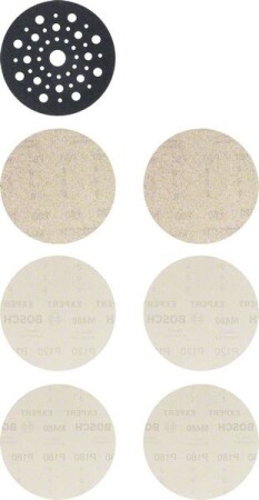 Sanding set BOSCH Expert M480, for orbital sanders, 125mm, 7 pcs. - Bosch Accessories