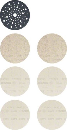 Sanding set BOSCH Expert M480, for orbital sanders, 150mm, 7 pcs. - Bosch Accessories