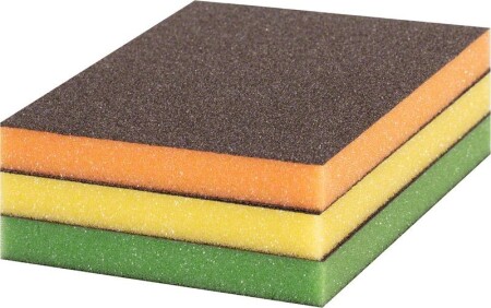 Sanding sponge BOSCH Expert S473 Standard, 98 x 120 x 13 mm, M, F, SF, 3 pcs. - Bosch Accessories