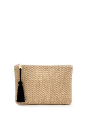 Sandy Wicker Women's Straw Clutch & Portfolio C062204 - Farbag