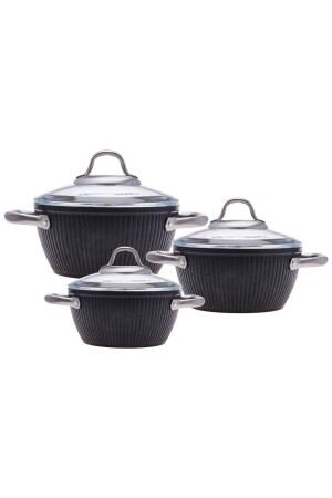 Sansa Granite 6 Piece Midi Cookware Set 8699343476720 - Emsan