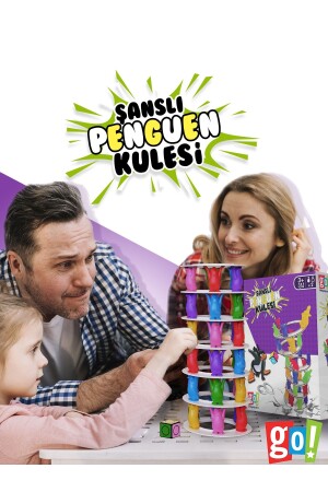 Şanslı Penguen Kulesi Eğitici Zeka Ve Aktivite Oyunu Eğlence Kutusu Eğitici Oyuncak 5446874642 - Go Toys